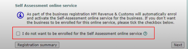 self assessment online services
