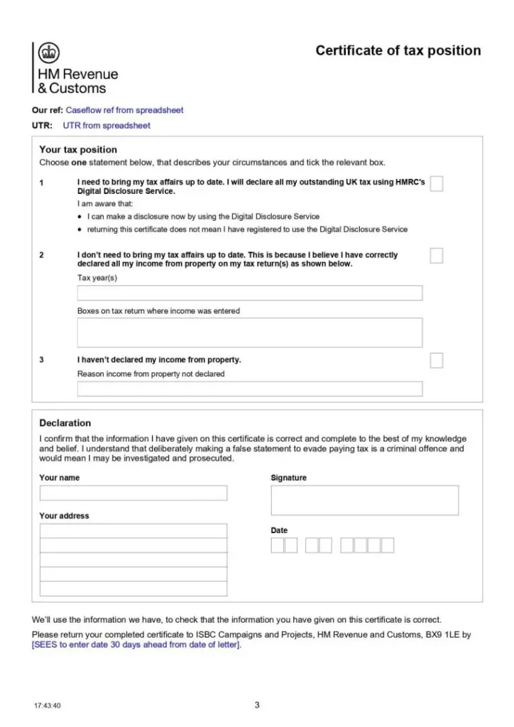 OTM on Short Term Property Letting Income